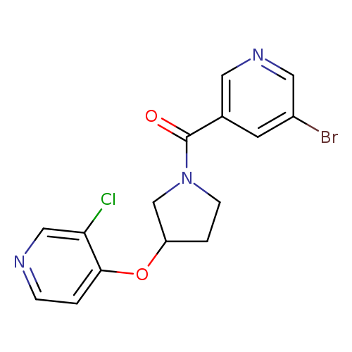 3-bromo-5-{3-[(3-chloropyridin-4-yl)oxy]pyrrolidine-1-carbonyl}pyridine