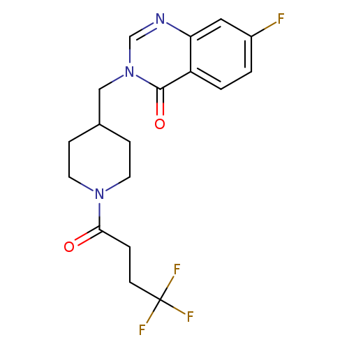 7-fluoro-3-{[1-(4,4,4-trifluorobutanoyl)piperidin-4-yl]methyl}-3,4-dihydroquinazolin-4-one
