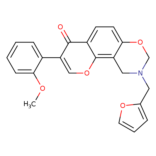9-[(furan-2-yl)methyl]-3-(2-methoxyphenyl)-4H,8H,9H,10H-chromeno[8,7-e][1,3]oxazin-4-one