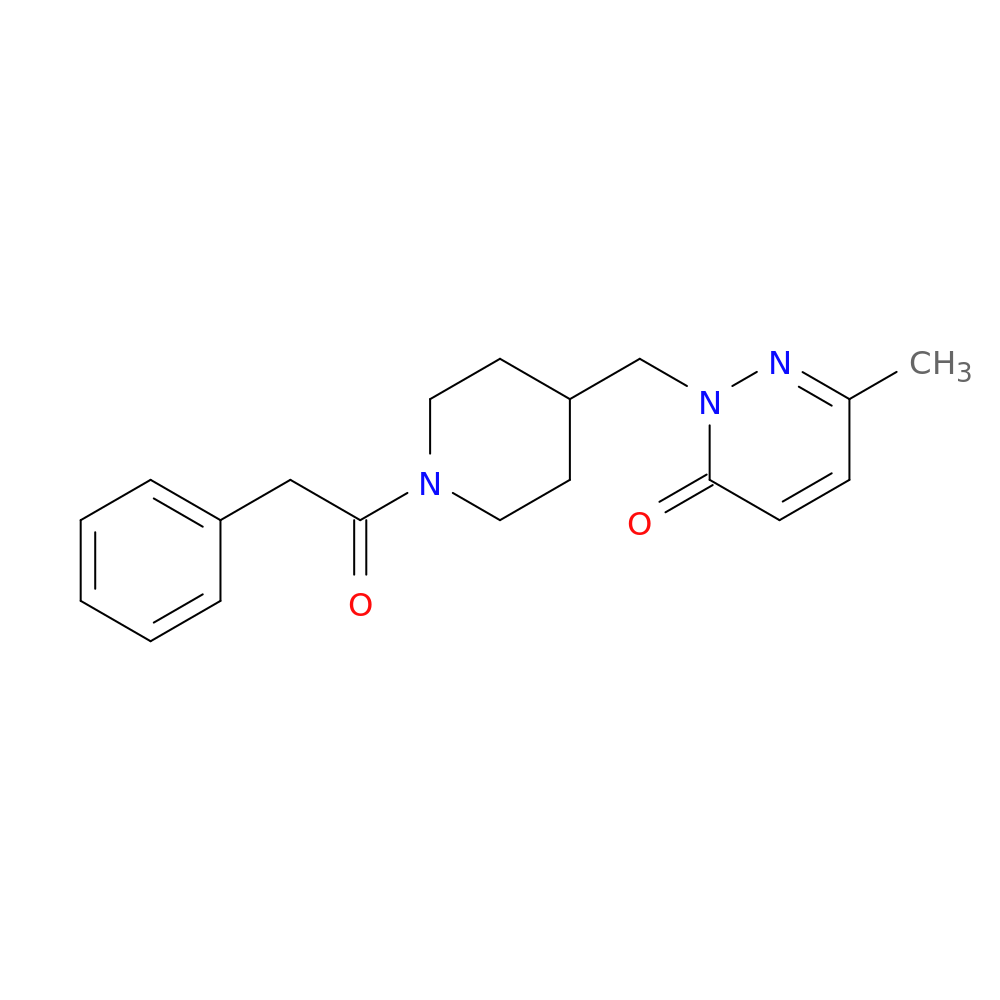 6-methyl-2-{[1-(2-phenylacetyl)piperidin-4-yl]methyl}-2,3-dihydropyridazin-3-one