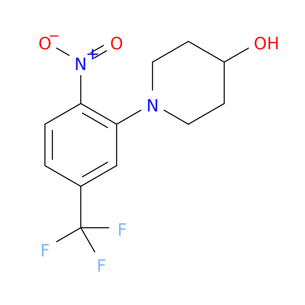 4-Hydroxy-1-(2-nitro-5-trifluoromethylphenyl)piperidine