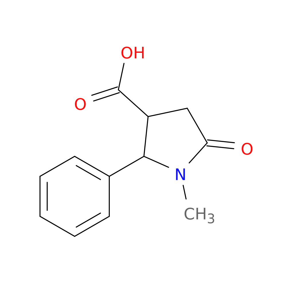 1-Methyl-5-oxo-2-phenylpyrrolidine-3-carboxylic acid