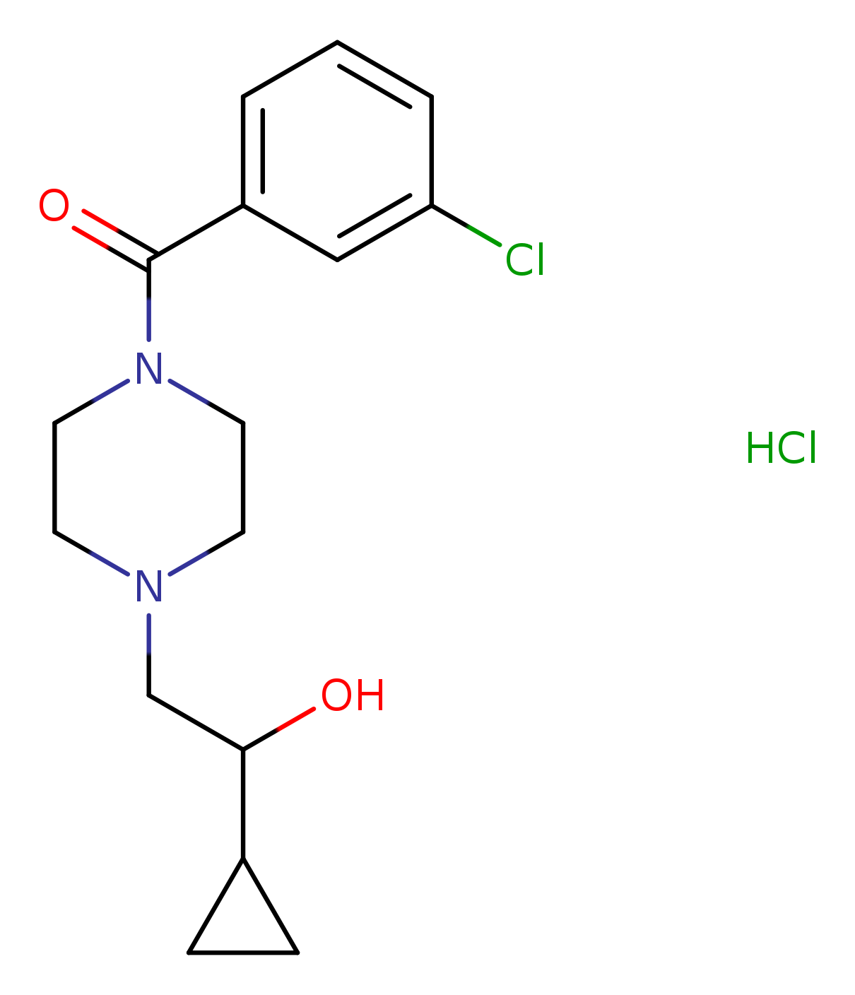 2-[4-(3-chlorobenzoyl)piperazin-1-yl]-1-cyclopropylethan-1-ol hydrochloride