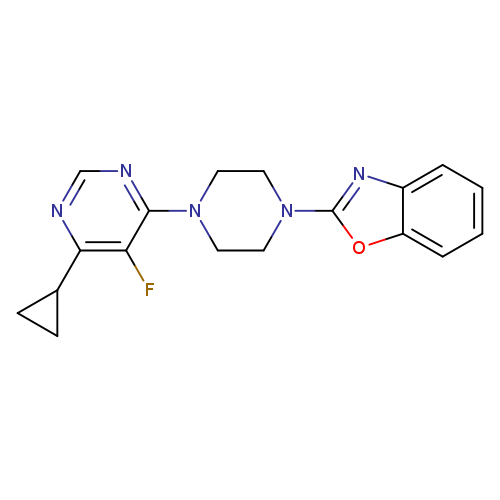 2-[4-(6-cyclopropyl-5-fluoropyrimidin-4-yl)piperazin-1-yl]-1,3-benzoxazole