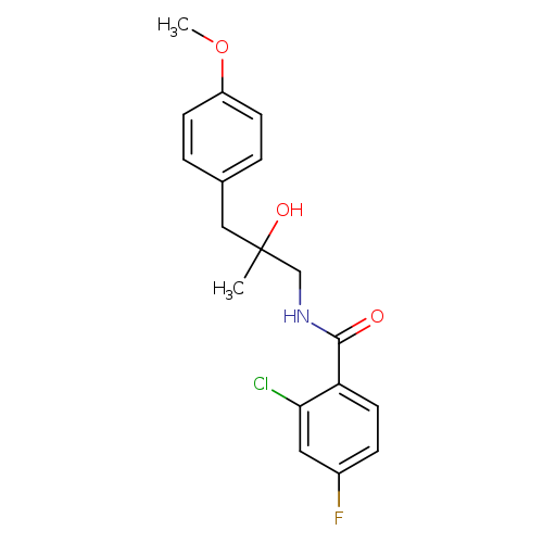 2-chloro-4-fluoro-N-[2-hydroxy-3-(4-methoxyphenyl)-2-methylpropyl]benzamide