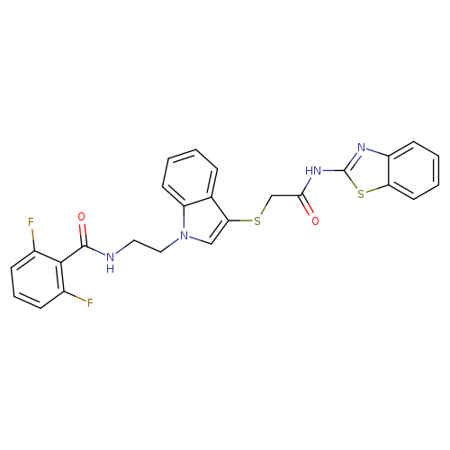 N-{2-[3-({[(1,3-benzothiazol-2-yl)carbamoyl]methyl}sulfanyl)-1H-indol-1-yl]ethyl}-2,6-difluorobenzamide