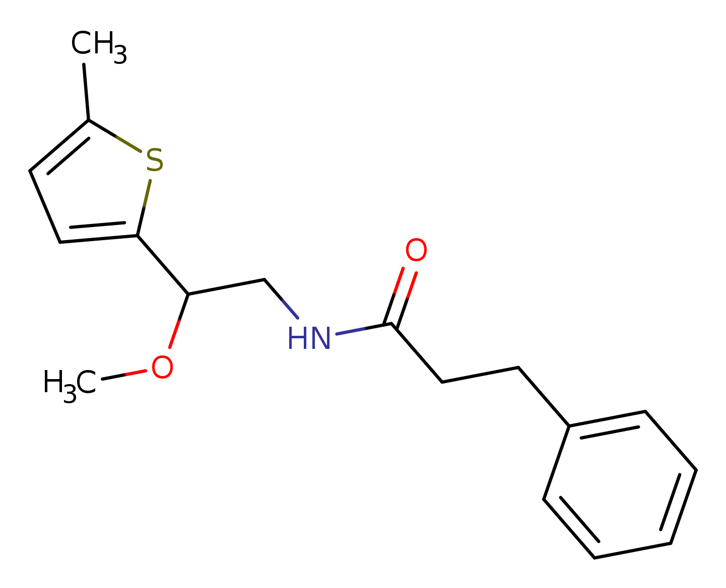 N-[2-methoxy-2-(5-methylthiophen-2-yl)ethyl]-3-phenylpropanamide