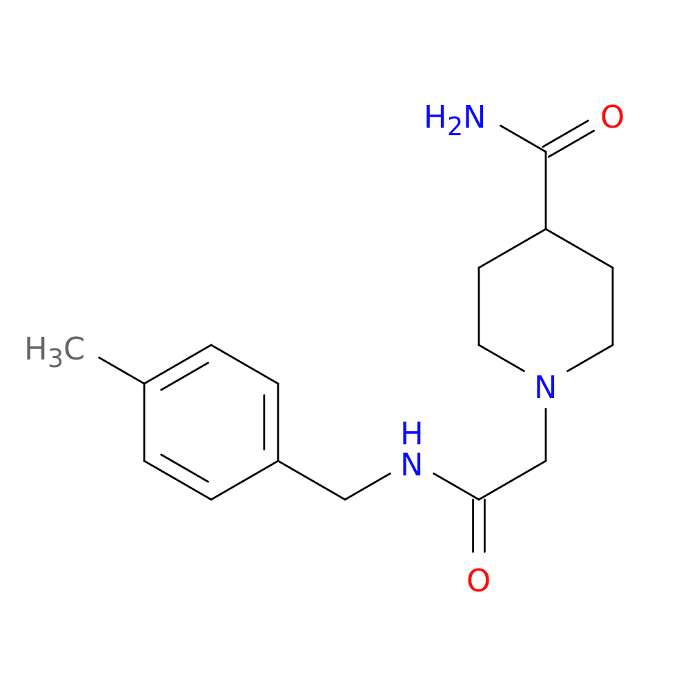 1-({[(4-methylphenyl)methyl]carbamoyl}methyl)piperidine-4-carboxamide