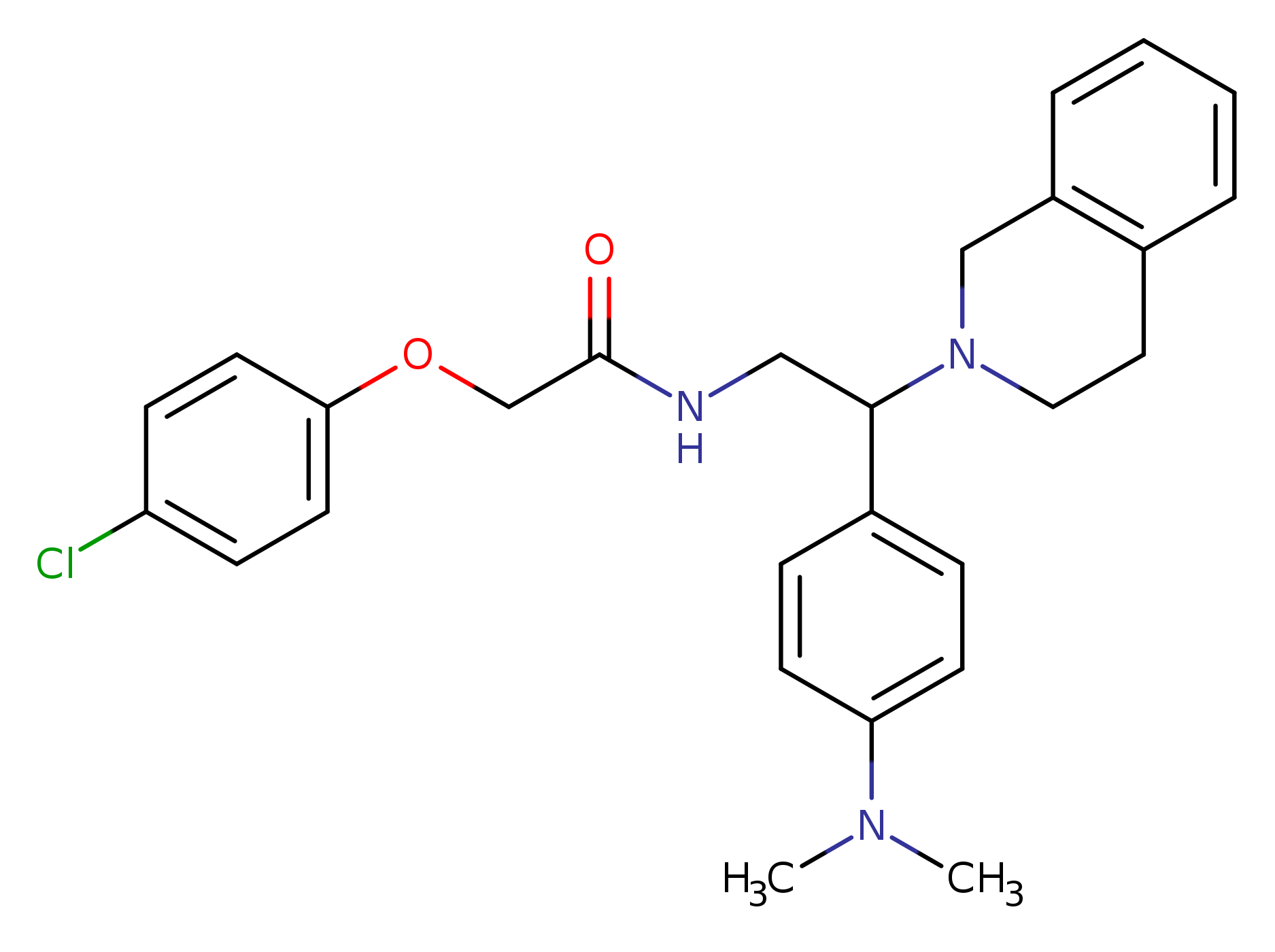 2-(4-chlorophenoxy)-N-{2-[4-(dimethylamino)phenyl]-2-(1,2,3,4-tetrahydroisoquinolin-2-yl)ethyl}acetamide