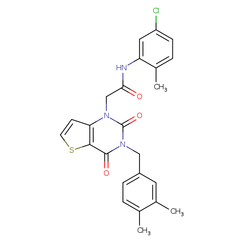 N-(5-chloro-2-methylphenyl)-2-{3-[(3,4-dimethylphenyl)methyl]-2,4-dioxo-1H,2H,3H,4H-thieno[3,2-d]pyrimidin-1-yl}acetamide