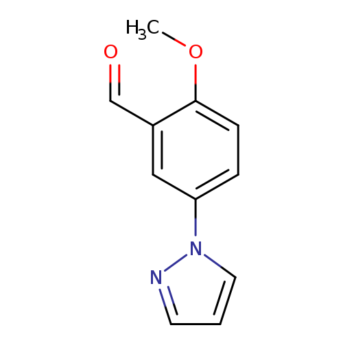 2-methoxy-5-(1H-pyrazol-1-yl)benzaldehyde