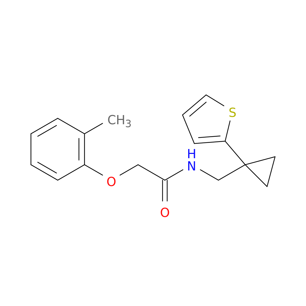 2-(2-methylphenoxy)-N-{[1-(thiophen-2-yl)cyclopropyl]methyl}acetamide