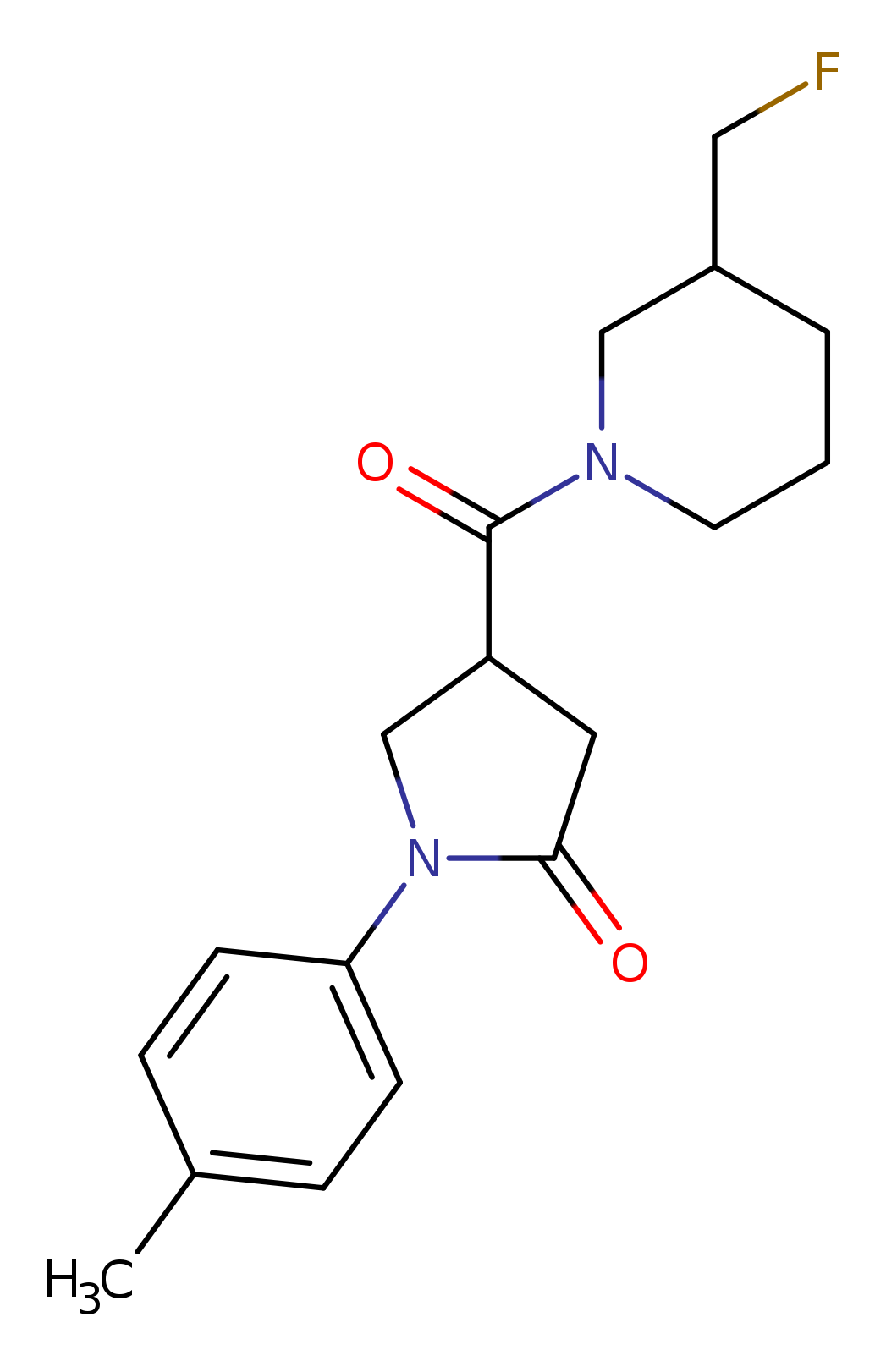 4-[3-(fluoromethyl)piperidine-1-carbonyl]-1-(4-methylphenyl)pyrrolidin-2-one