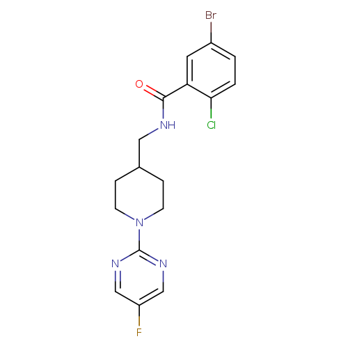 5-bromo-2-chloro-N-{[1-(5-fluoropyrimidin-2-yl)piperidin-4-yl]methyl}benzamide