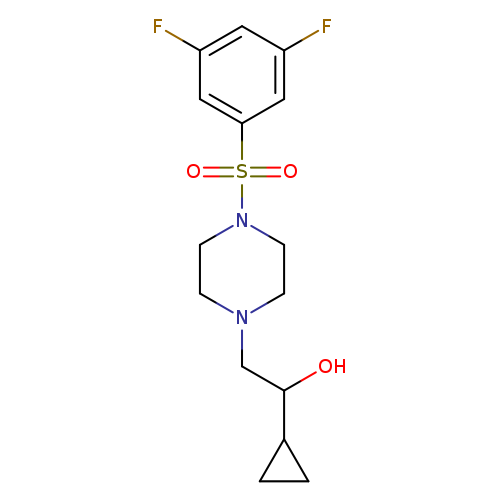 1-cyclopropyl-2-[4-(3,5-difluorobenzenesulfonyl)piperazin-1-yl]ethan-1-ol