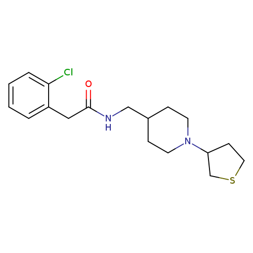 2-(2-chlorophenyl)-N-{[1-(thiolan-3-yl)piperidin-4-yl]methyl}acetamide