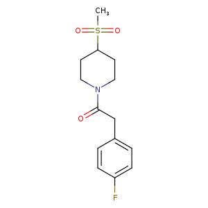 2-(4-fluorophenyl)-1-(4-methanesulfonylpiperidin-1-yl)ethan-1-one