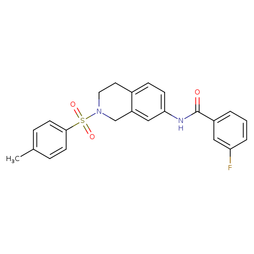 3-fluoro-N-[2-(4-methylbenzenesulfonyl)-1,2,3,4-tetrahydroisoquinolin-7-yl]benzamide