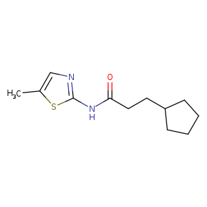 3-cyclopentyl-N-(5-methyl-1,3-thiazol-2-yl)propanamide