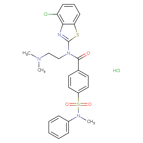 N-(4-chloro-1,3-benzothiazol-2-yl)-N-[2-(dimethylamino)ethyl]-4-[methyl(phenyl)sulfamoyl]benzamide hydrochloride