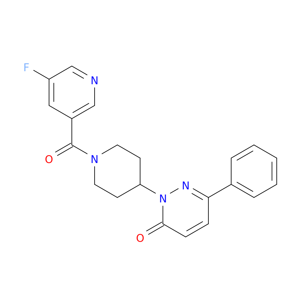2-[1-(5-fluoropyridine-3-carbonyl)piperidin-4-yl]-6-phenyl-2,3-dihydropyridazin-3-one