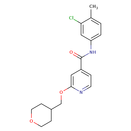 N-(3-chloro-4-methylphenyl)-2-[(oxan-4-yl)methoxy]pyridine-4-carboxamide