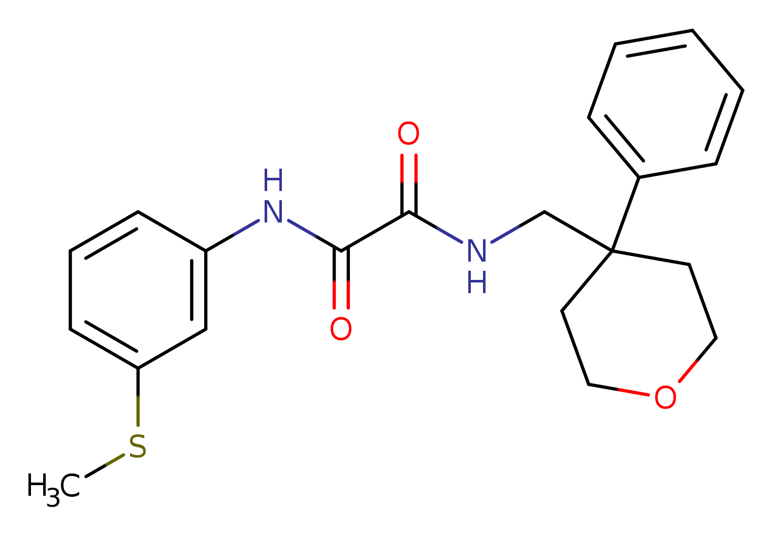 N'-[3-(methylsulfanyl)phenyl]-N-[(4-phenyloxan-4-yl)methyl]ethanediamide