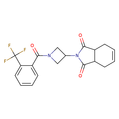 2-{1-[2-(trifluoromethyl)benzoyl]azetidin-3-yl}-2,3,3a,4,7,7a-hexahydro-1H-isoindole-1,3-dione