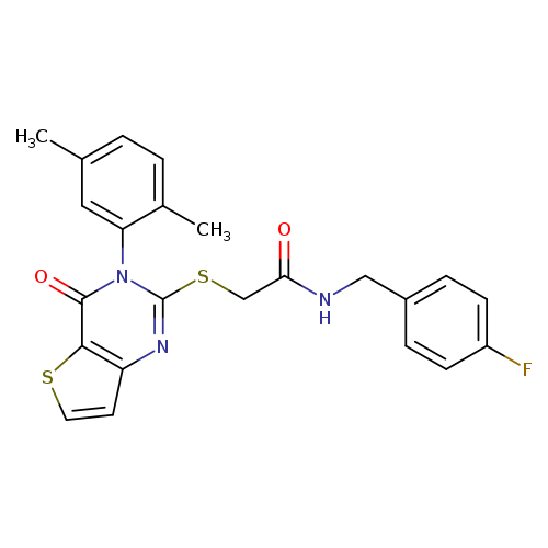 2-{[3-(2,5-dimethylphenyl)-4-oxo-3H,4H-thieno[3,2-d]pyrimidin-2-yl]sulfanyl}-N-[(4-fluorophenyl)methyl]acetamide