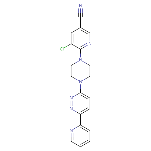 5-chloro-6-{4-[6-(pyridin-2-yl)pyridazin-3-yl]piperazin-1-yl}pyridine-3-carbonitrile