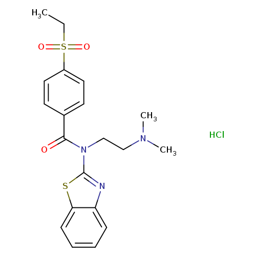 N-(1,3-benzothiazol-2-yl)-N-[2-(dimethylamino)ethyl]-4-(ethanesulfonyl)benzamide hydrochloride