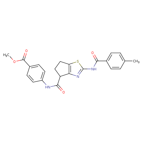 methyl 4-[2-(4-methylbenzamido)-4H,5H,6H-cyclopenta[d][1,3]thiazole-4-amido]benzoate