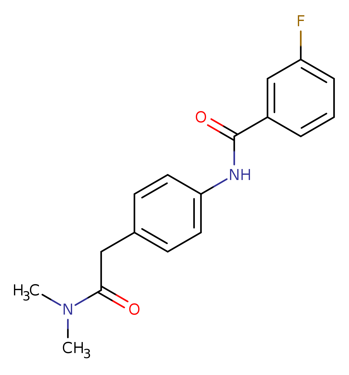 N-{4-[(dimethylcarbamoyl)methyl]phenyl}-3-fluorobenzamide