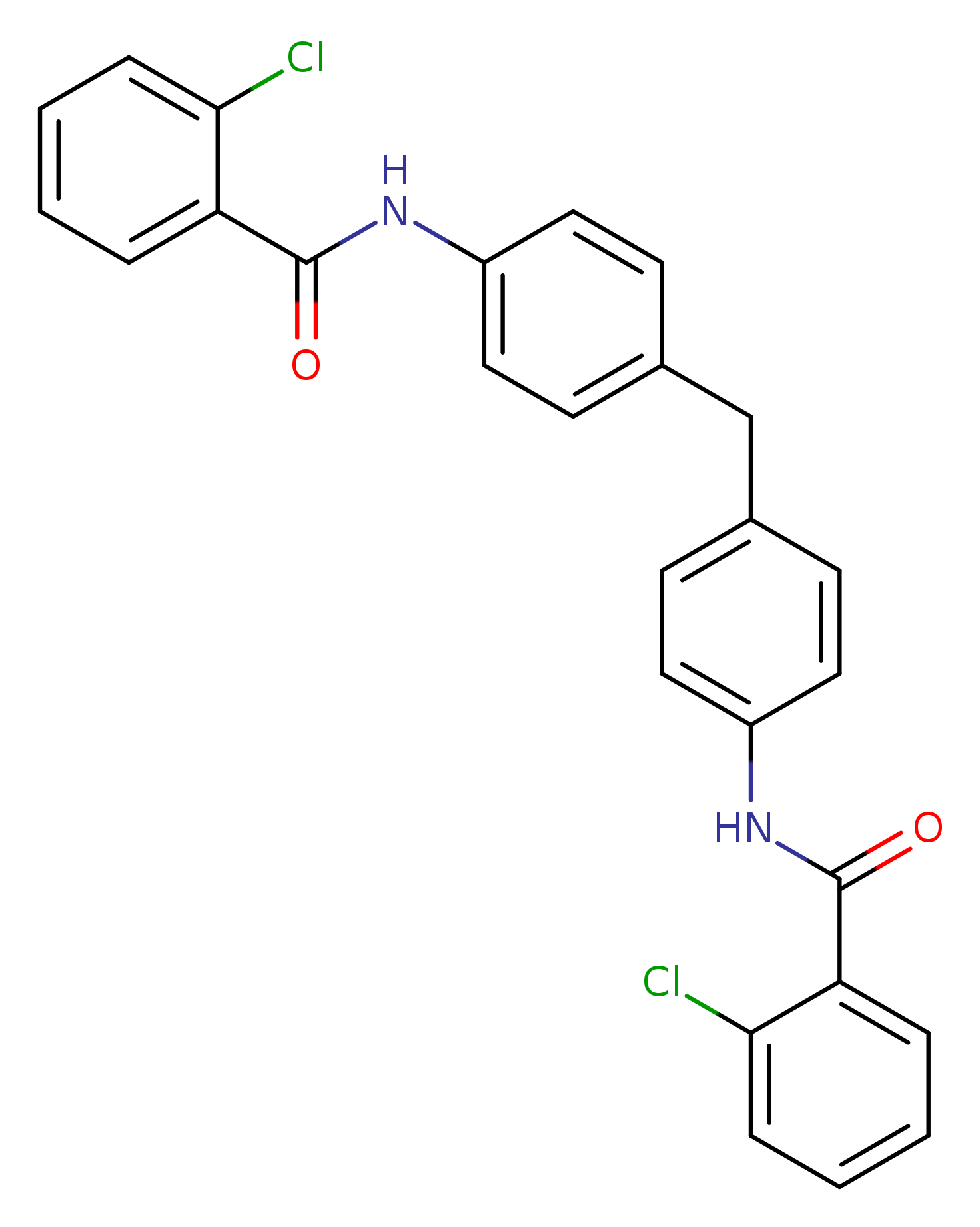 2-chloro-N-(4-{[4-(2-chlorobenzamido)phenyl]methyl}phenyl)benzamide