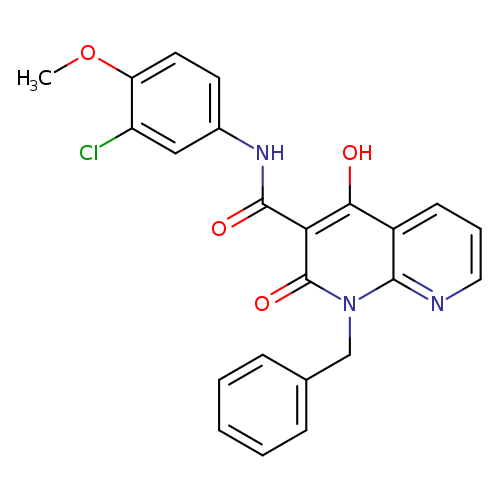 1-benzyl-N-(3-chloro-4-methoxyphenyl)-4-hydroxy-2-oxo-1,2-dihydro-1,8-naphthyridine-3-carboxamide