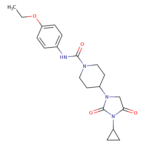 4-(3-cyclopropyl-2,4-dioxoimidazolidin-1-yl)-N-(4-ethoxyphenyl)piperidine-1-carboxamide