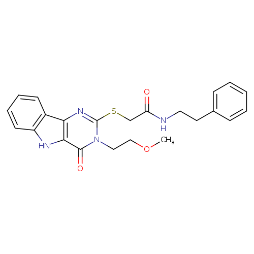 2-{[3-(2-methoxyethyl)-4-oxo-3H,4H,5H-pyrimido[5,4-b]indol-2-yl]sulfanyl}-N-(2-phenylethyl)acetamide