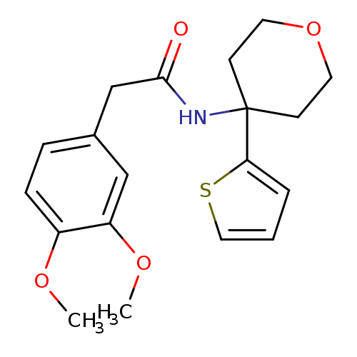 2-(3,4-dimethoxyphenyl)-N-[4-(thiophen-2-yl)oxan-4-yl]acetamide