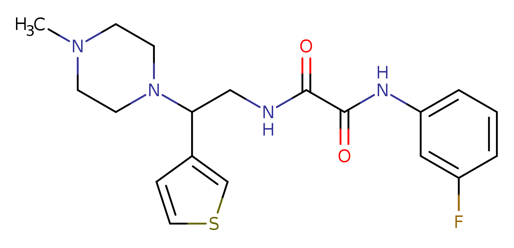 N'-(3-fluorophenyl)-N-[2-(4-methylpiperazin-1-yl)-2-(thiophen-3-yl)ethyl]ethanediamide