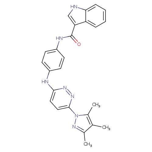 N-(4-{[6-(3,4,5-trimethyl-1H-pyrazol-1-yl)pyridazin-3-yl]amino}phenyl)-1H-indole-3-carboxamide