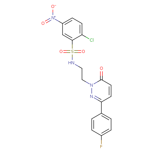 2-chloro-N-{2-[3-(4-fluorophenyl)-6-oxo-1,6-dihydropyridazin-1-yl]ethyl}-5-nitrobenzene-1-sulfonamide