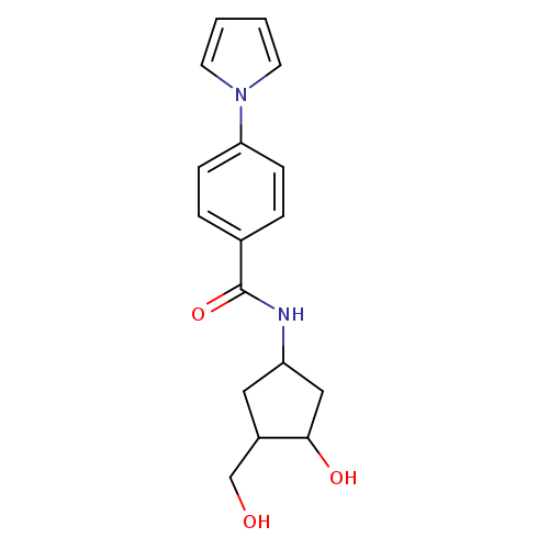 N-[3-hydroxy-4-(hydroxymethyl)cyclopentyl]-4-(1H-pyrrol-1-yl)benzamide