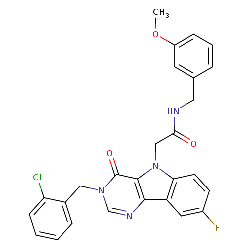 2-{3-[(2-chlorophenyl)methyl]-8-fluoro-4-oxo-3H,4H,5H-pyrimido[5,4-b]indol-5-yl}-N-[(3-methoxyphenyl)methyl]acetamide
