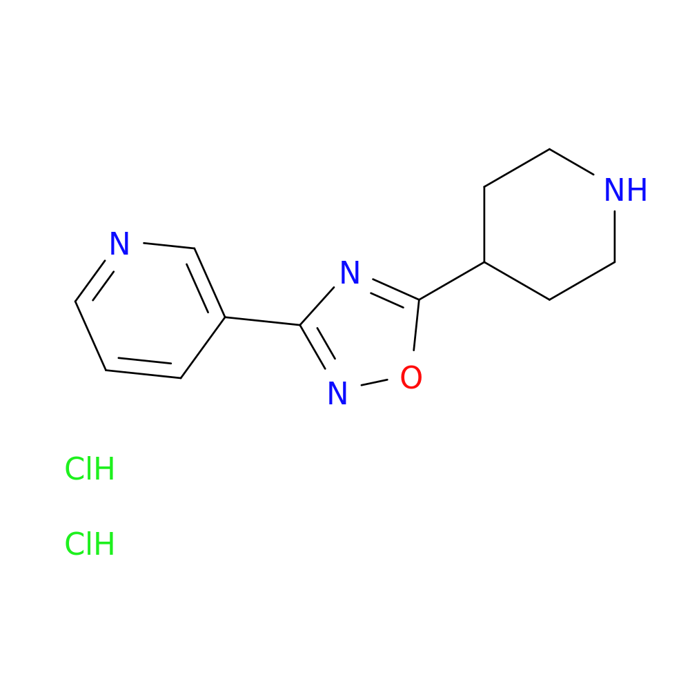 3-[5-(piperidin-4-yl)-1,2,4-oxadiazol-3-yl]pyridine dihydrochloride