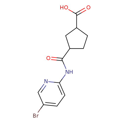 3-[(5-bromopyridin-2-yl)carbamoyl]cyclopentane-1-carboxylic acid