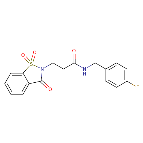 N-[(4-fluorophenyl)methyl]-3-(1,1,3-trioxo-2,3-dihydro-1lambda6,2-benzothiazol-2-yl)propanamide