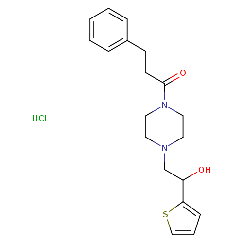 1-{4-[2-hydroxy-2-(thiophen-2-yl)ethyl]piperazin-1-yl}-3-phenylpropan-1-one hydrochloride