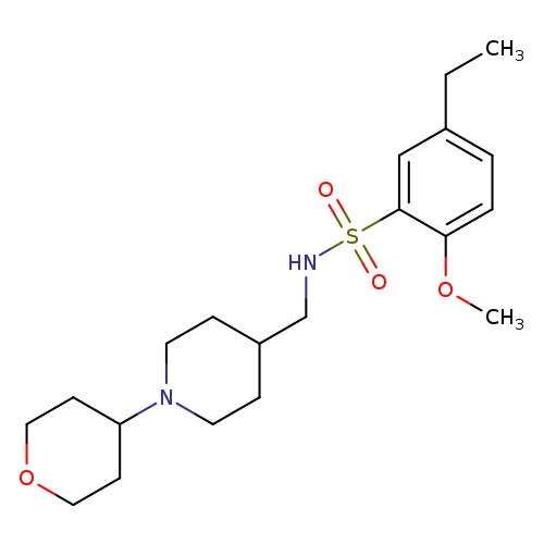 5-ethyl-2-methoxy-N-{[1-(oxan-4-yl)piperidin-4-yl]methyl}benzene-1-sulfonamide