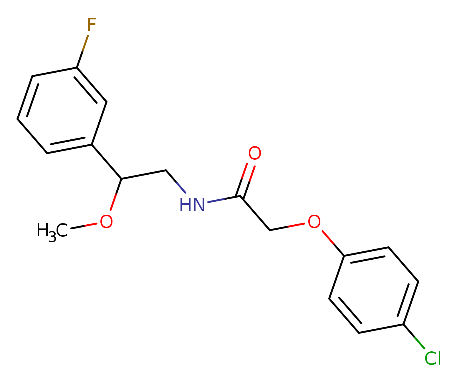2-(4-chlorophenoxy)-N-[2-(3-fluorophenyl)-2-methoxyethyl]acetamide