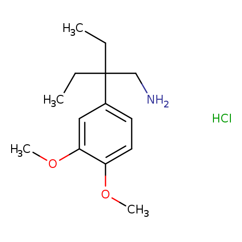 4-[3-(aminomethyl)pentan-3-yl]-1,2-dimethoxybenzene hydrochloride